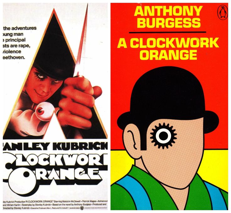 a clockwork orange, clockwork orange, kubrick, stanley kubrick, anthony burgess, book, film, adaptation, movie, cinema, novel